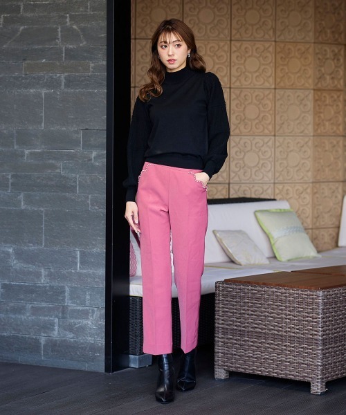 「QUEENS COURT」 長袖ニット M ブラック レディース_画像8