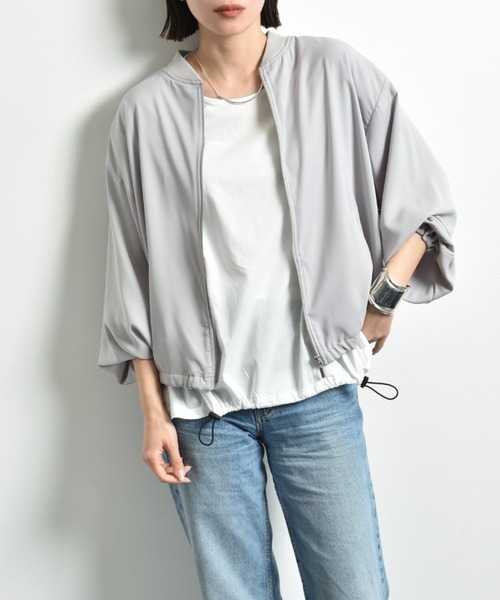 「INTERPLANET」 ブルゾン FREE ライトグレー レディース_画像5