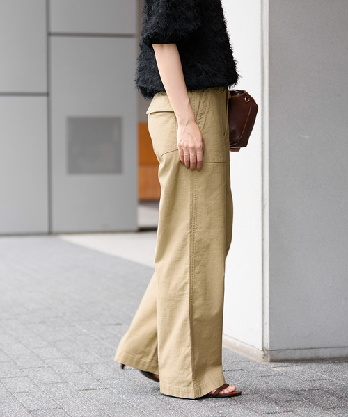 「JOURNAL STANDARD relume」 カーゴパンツ 36 カーキ レディース_画像8