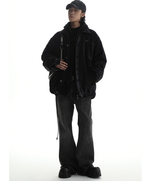 「MASONPRINCE」 デニムジャケット S ダークグレー メンズ_画像2