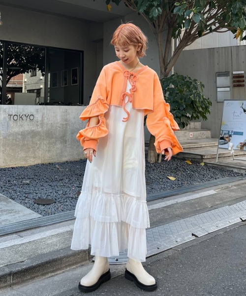 「HELLO.SANFRANCISCO」 長袖カットソー FREE グレー レディース_画像3