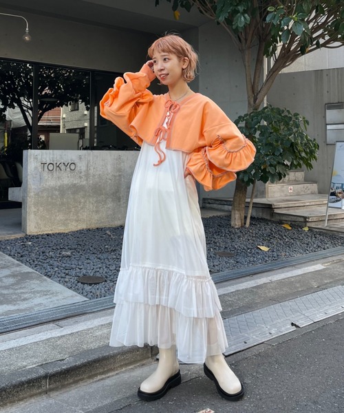 「HELLO.SANFRANCISCO」 長袖カットソー FREE グレー レディース_画像5