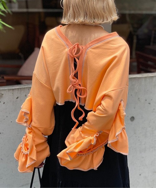 「HELLO.SANFRANCISCO」 長袖カットソー FREE グレー レディース_画像6