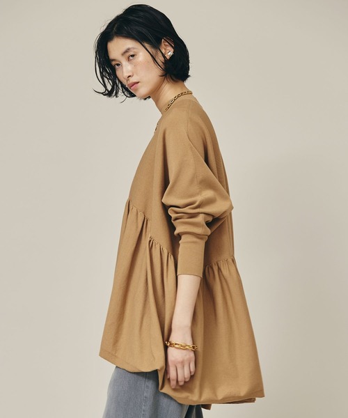 「Curensology」 長袖カットソー FREE ベージュ レディース_画像2