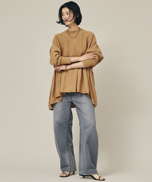 「Curensology」 長袖カットソー FREE ベージュ レディース_画像4