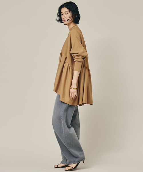 「Curensology」 長袖カットソー FREE ベージュ レディース_画像5