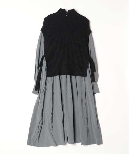 「ROSE BUD」 長袖ワンピース FREE グレー レディース_画像2