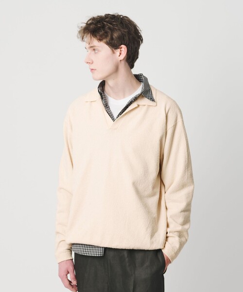 BEAUTY＆YOUTH UNITED ARROWS セーター ニット クリンプ コットン ポロ