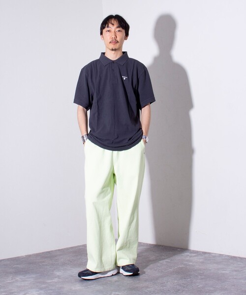 「Barbour」 半袖ポロシャツ L ネイビー メンズ_画像2