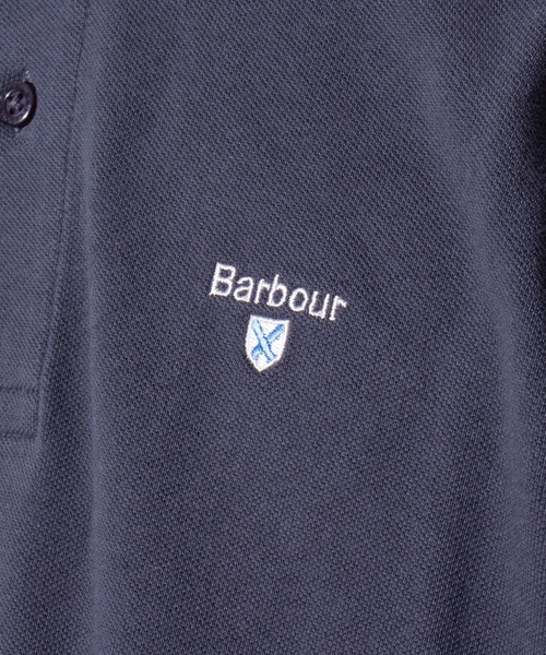 「Barbour」 半袖ポロシャツ L ネイビー メンズ_画像7