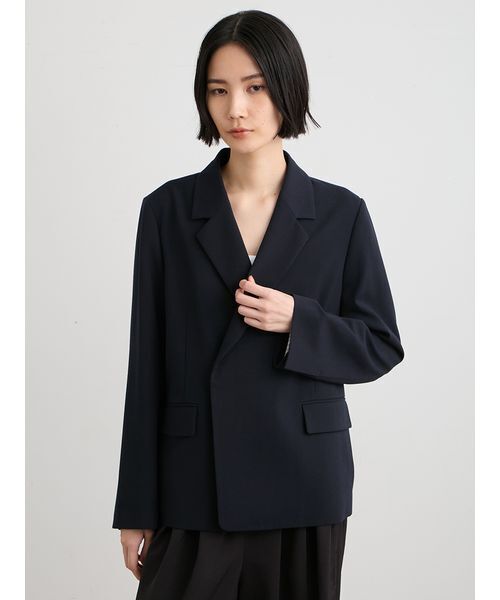 ジャケット テーラードジャケット 「セットアップ対応」ダブルブレステッドジャケット レディースの画像