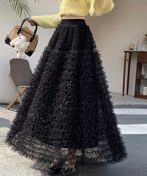 2ly2 スカート ボリュームチュールロングスカート : ZOZOTOWN Yahoo!店