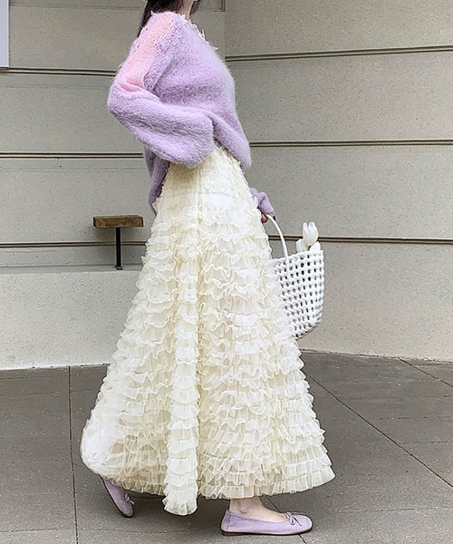 2ly2 スカート ボリュームチュールロングスカート : ZOZOTOWN Yahoo!店
