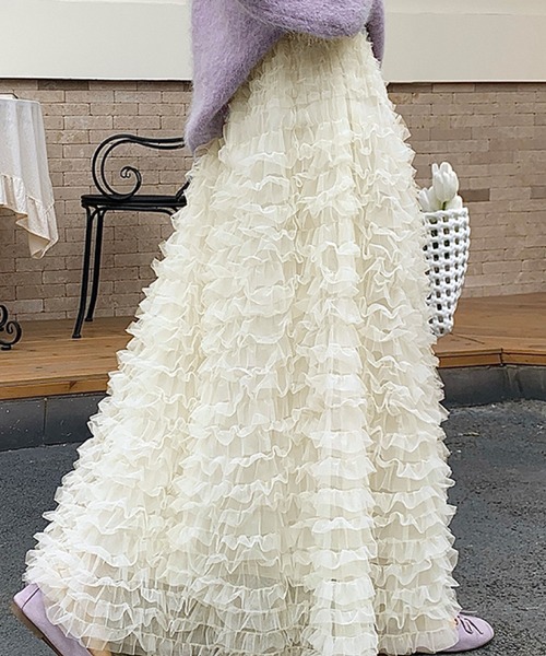 2ly2 スカート ボリュームチュールロングスカート : ZOZOTOWN Yahoo!店