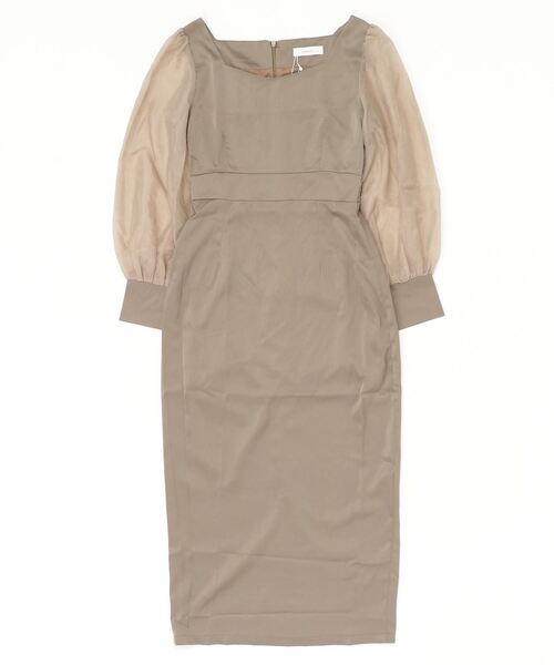 「NEUNA」 長袖ワンピース SMALL グレイッシュベージュ レディース_画像2