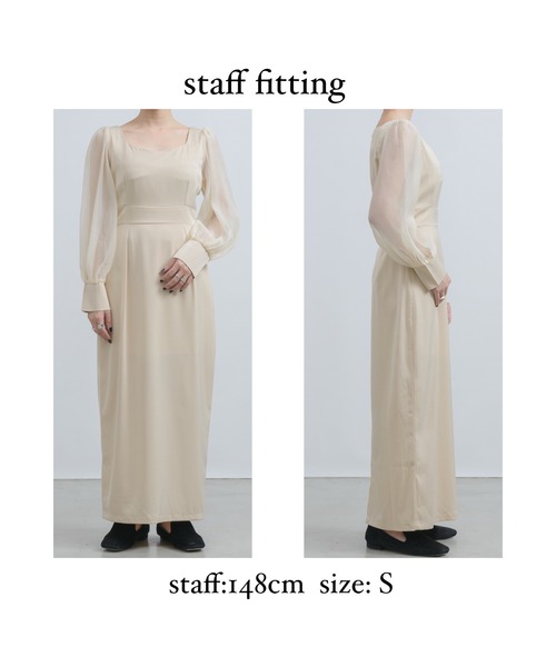 「NEUNA」 長袖ワンピース SMALL グレイッシュベージュ レディース_画像6