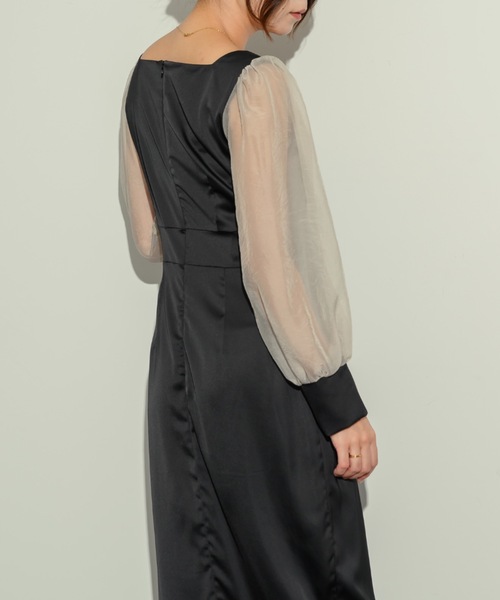 「NEUNA」 長袖ワンピース SMALL グレイッシュベージュ レディース_画像9