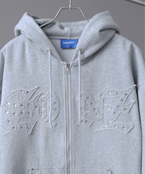 「SEQUENZ」 ジップアップパーカー M ブラック メンズ_画像3