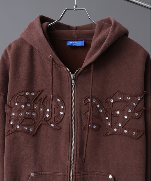 「SEQUENZ」 ジップアップパーカー M ブラック メンズ_画像6