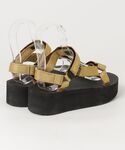 「Teva」 フラットサンダル 25cm ブラ...の詳細画像1