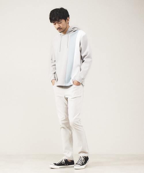 「ABAHOUSE GRAY」 プルオーバーパーカー 48 ブラック メンズ_画像3