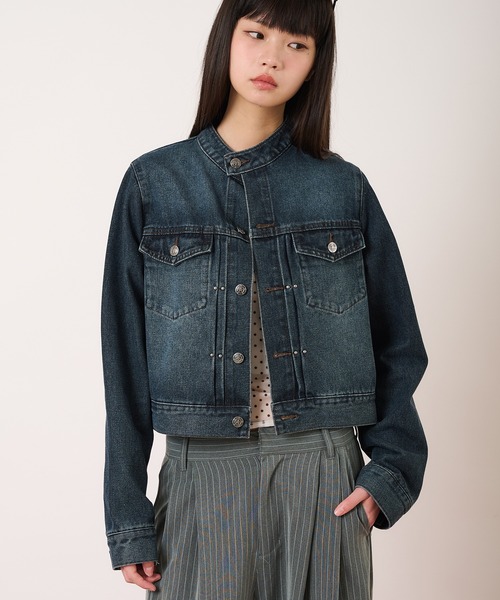 hazyl ブルゾン アウター compact denim riders jacket / コンパクト