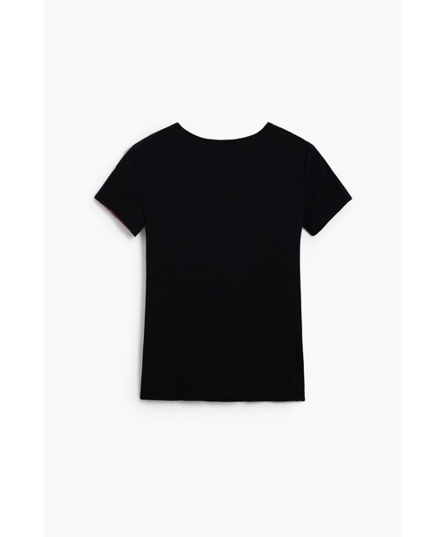 Desigual（デシグアル） tシャツ ビッグフラワープリントスリットリブT