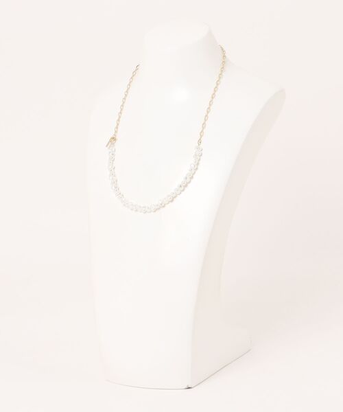 ネックレス 「Sea’ds mara」Pearl linked chain necklace レディースの画像