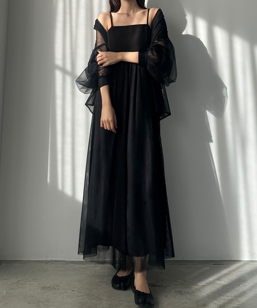 「Louere」 キャミソールワンピース X-LARGE アイボリー レディース_画像2