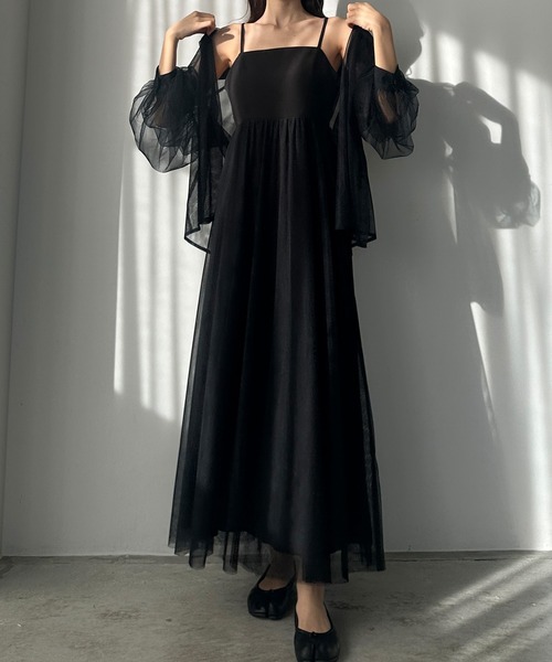 「Louere」 キャミソールワンピース X-LARGE アイボリー レディース_画像4