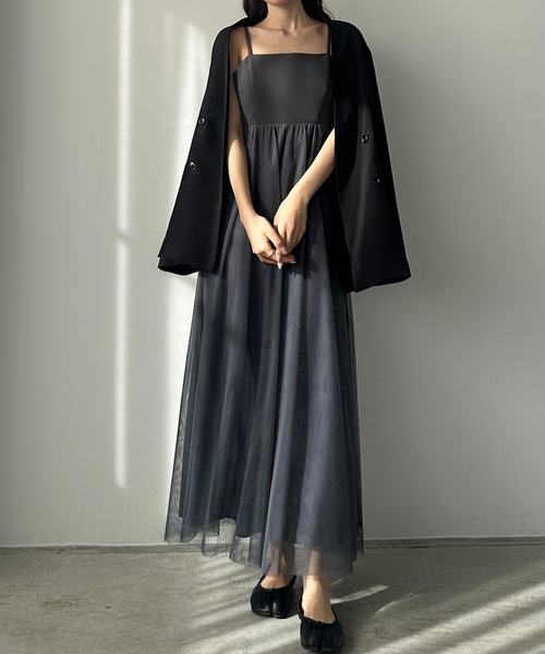 「Louere」 キャミソールワンピース X-LARGE アイボリー レディース_画像9