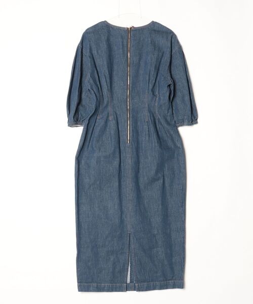 「VERMEIL par iena」 7分袖ワンピース 38 ブルー レディースの画像