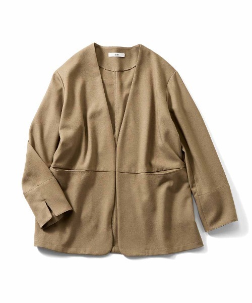 IEDIT（イディット） ジャケット ノーカラージャケット 洗えてしわに