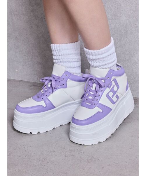 蘭*様 GYDA♡G SQUAREDAD ソール ブラック スニーカー GYDA（ジェイダ） スニーカー GG bold line thick soleスニーカー