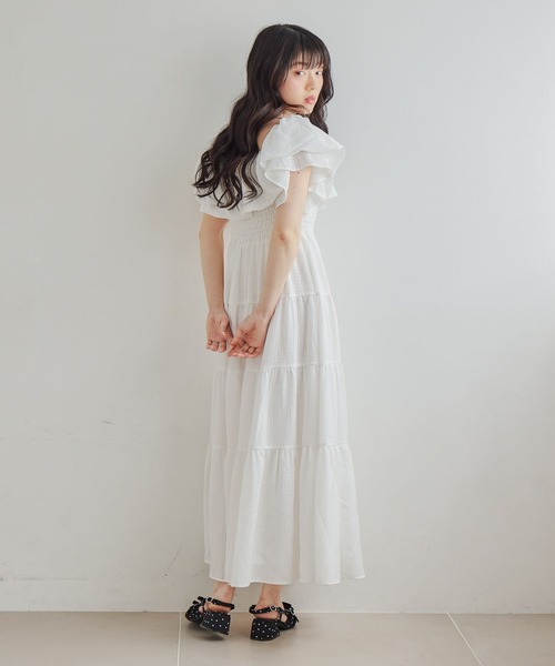 ワンピース 2WAYショルダーフリルワンピース　679986の画像