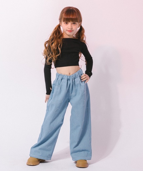 「URBAN CHERRY」 「KIDS」デニムパンツ 130cm ライトブルー キッズ_画像2