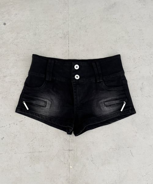 Bamm ジーンズ デニム デニムパンツ フロントジップマイクロミニ