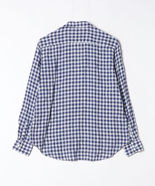 「Frank&Eileen」 チェック柄長袖シャツ X-SMALL ネイビー メンズ_画像2