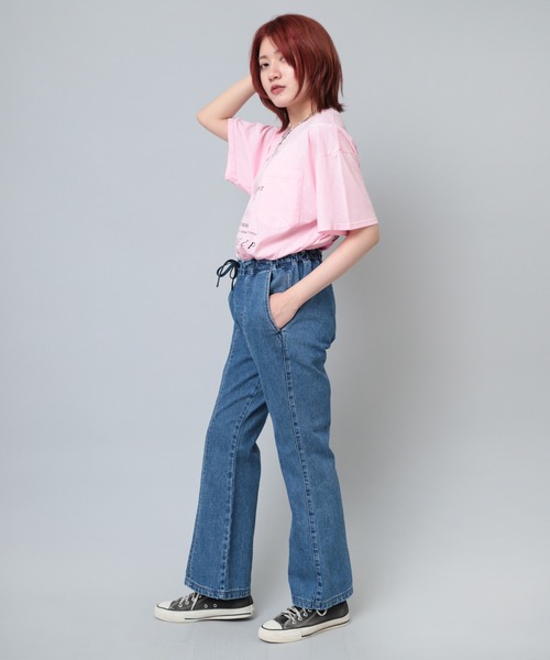 「RNA」 デニムパンツ MEDIUM ライトインディゴブルー レディース_画像6