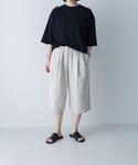 ハーフパンツ パンツ ハイカウントコットンハー...の詳細画像1
