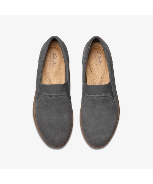 「Clarks」 スリッポン - ダークグレー レディース_画像8
