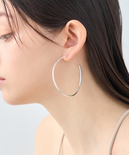 ete フープピアス　シルバー926　片耳 ete（エテ） フープ ピアス 「シグナルフープ」 ピアス L レディース