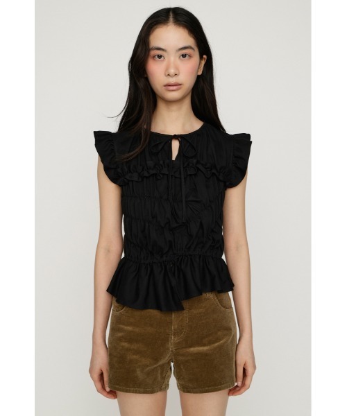 SLY（スライ） ブラウス シャツ ASYMMETRY SHIRRING TOPS