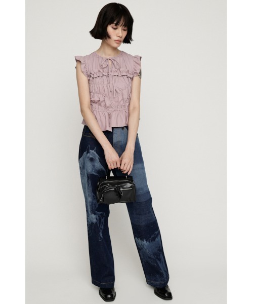 SLY（スライ） ブラウス シャツ ASYMMETRY SHIRRING TOPS