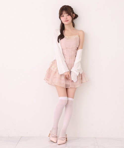 NICE CLAUP ドロストチュニック ピンクベージュ FREE サイズ one after another NICE CLAUP ワンピース 夏 ドロストチュニック