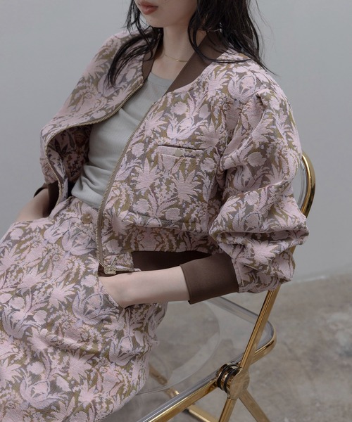 Eimee Law（エイミーロウ） ブルゾン アウター フラワージャガード 