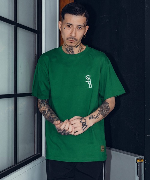 「Subciety」 半袖Tシャツ - グリーン メンズ_画像7
