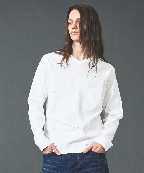 トップス 5351 pour les hommes t shirts 5351 POUR LES HOMMES tシャツ ダーツ 長袖 Tシャツ メンズ : ZOZOTOWN