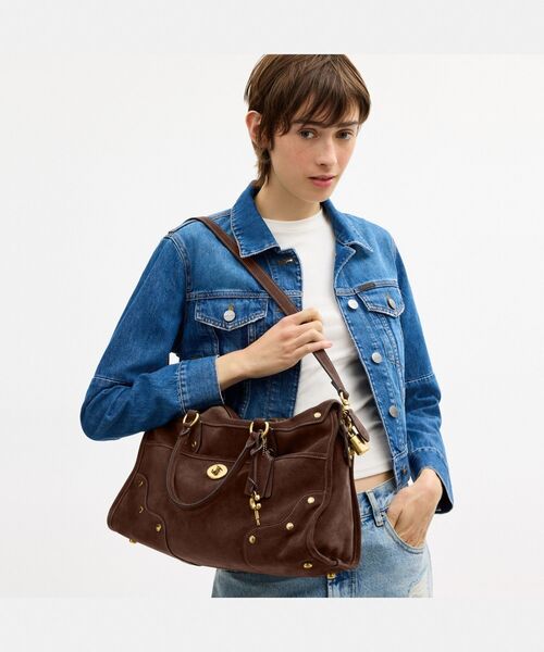 【COACH】新品未使用タグ有り.ライダーサッチェルバッグ38 COACH（コーチ） ショルダーバッグ バッグ ライダー サッチェル バッグ