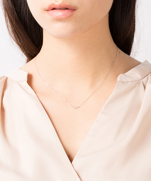 4℃（ヨンドシー） ネックレス K10ホワイトゴールドネックレス